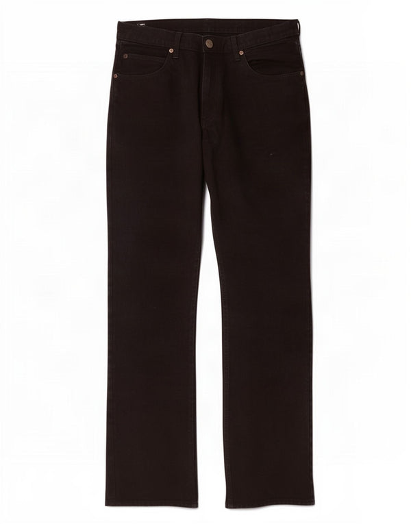 Lee Mens Brooklyn Straight Jeans Size 33 W33 L34 Black Cotton