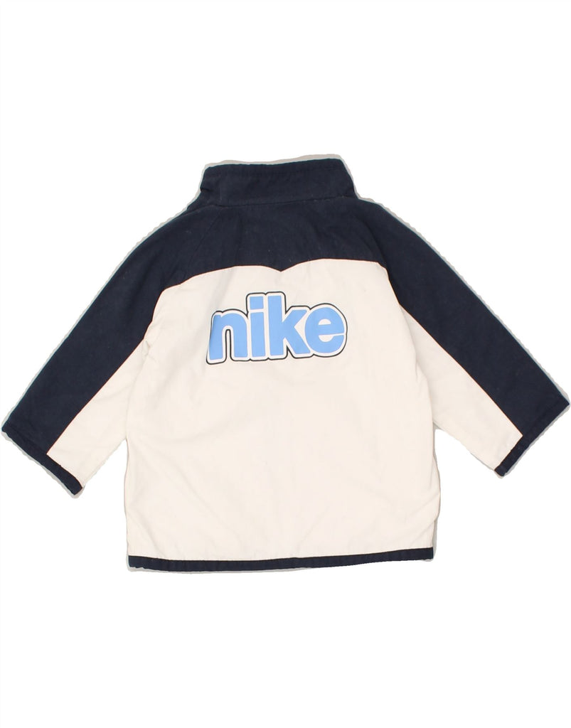 NIKE Baby Boys Graphic Tracksuit Top Jacket 3-6 Months White Colourblock | Vintage Nike | Thrift | Second-Hand Nike | Used Clothing | Messina Hembry 