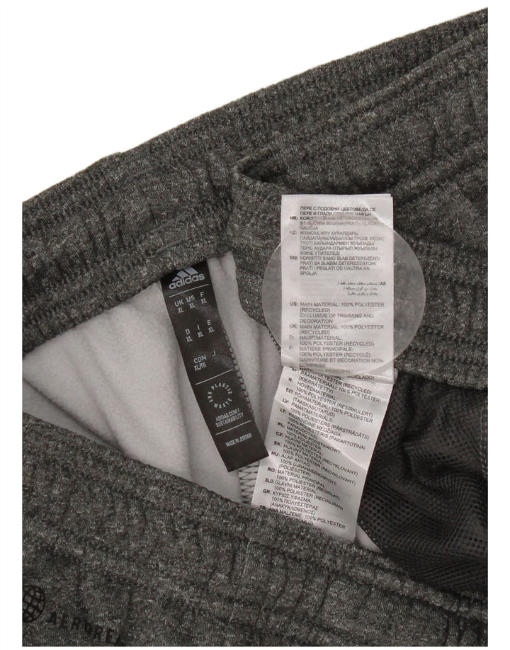 Adidas Mens Tracksuit Trousers XL Grey Flecked Polyester