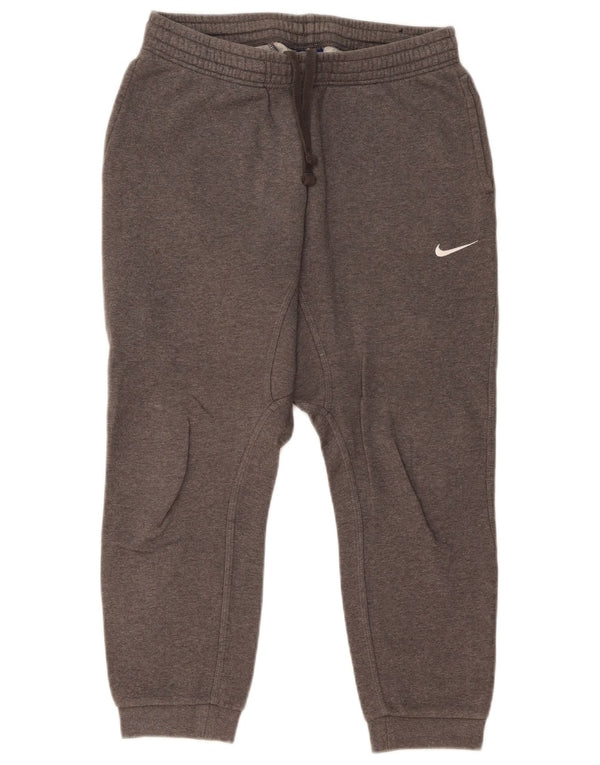 Nike Womens Tracksuit Trousers Joggers UK 14 Large  Grey Flecked Cotton