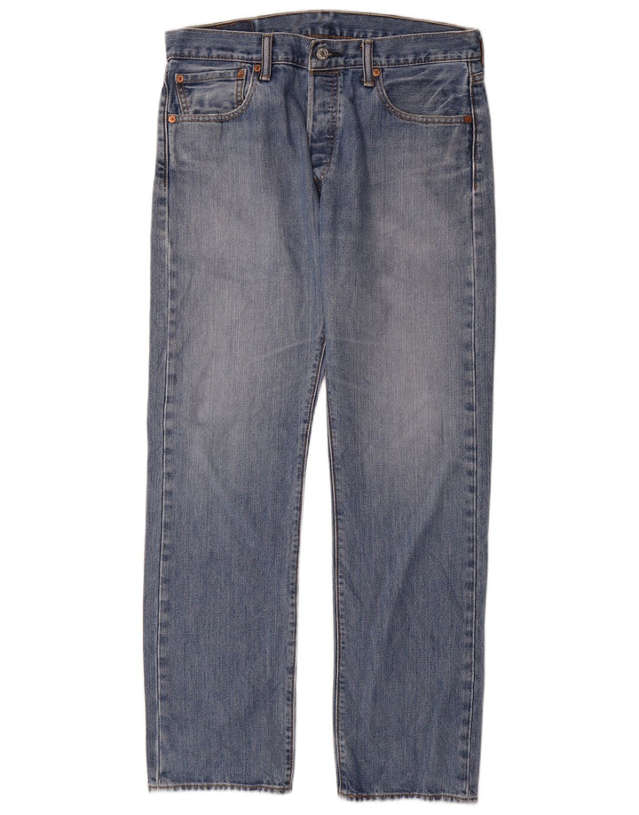 Levi's Mens 501 Straight Jeans W32 L32 Blue Cotton