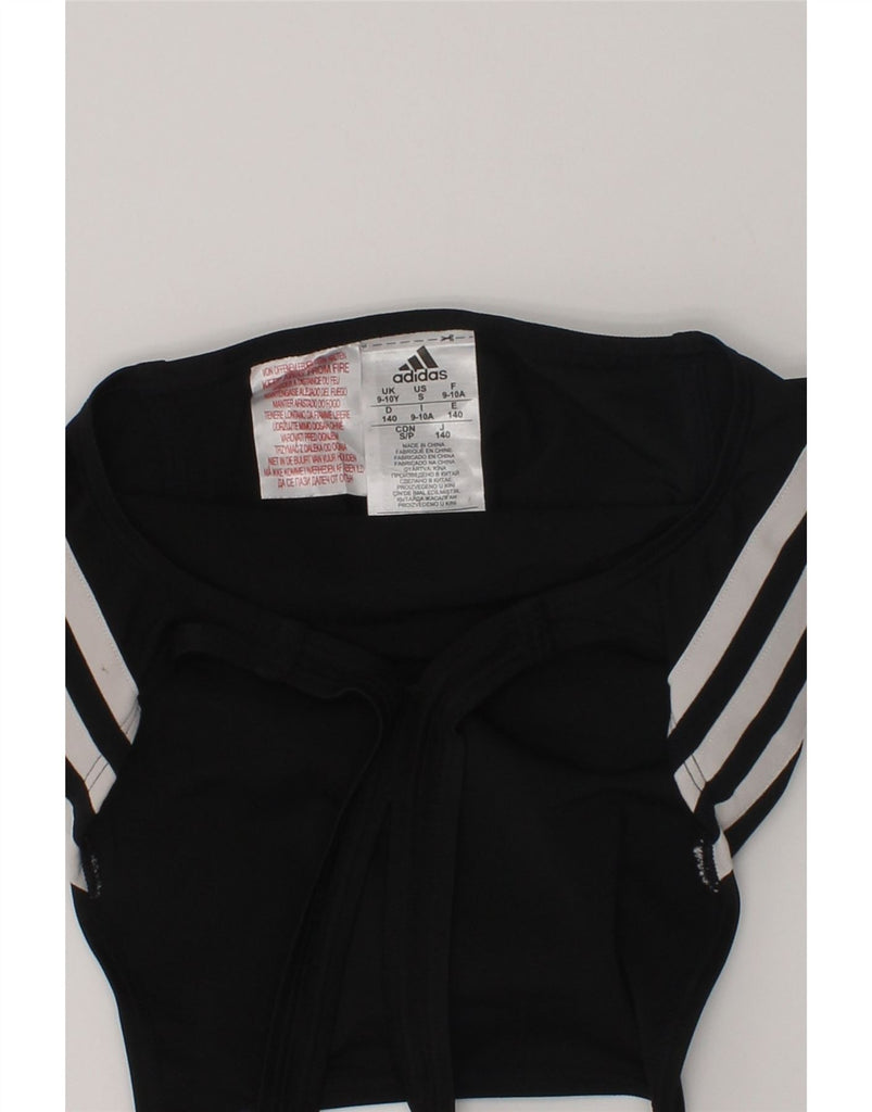 ADIDAS Girls Swimwear 9-10 Years Black Polyester | Vintage Adidas | Thrift | Second-Hand Adidas | Used Clothing | Messina Hembry 