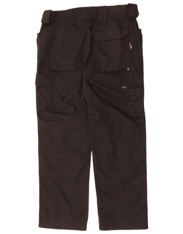 HELLY HANSEN Mens Straight Cargo Trousers W38 L33  Black Cotton