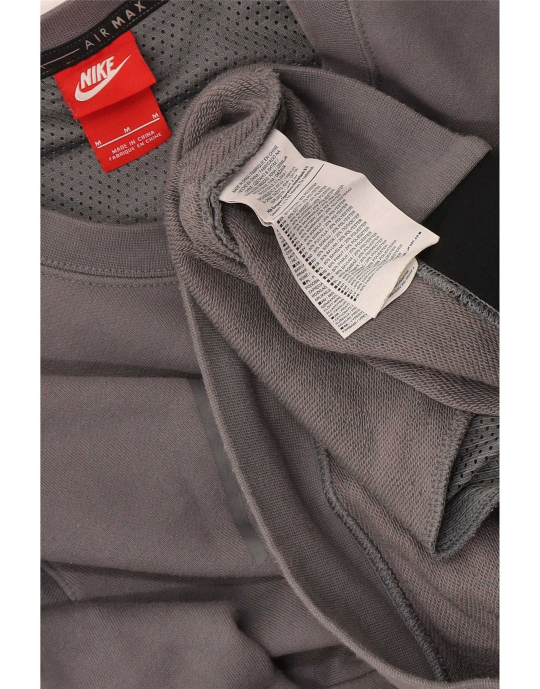 Nike Mens Air Max Graphic Sweatshirt Jumper Medium Grey Cotton