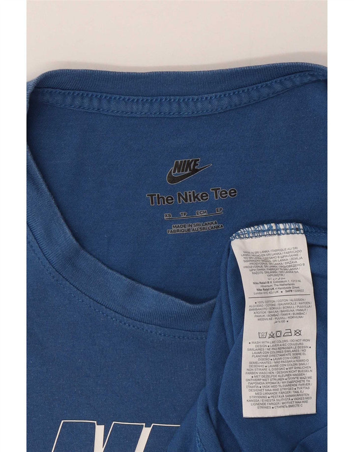 Nike Mens Graphic T-Shirt Top XS Blue Cotton