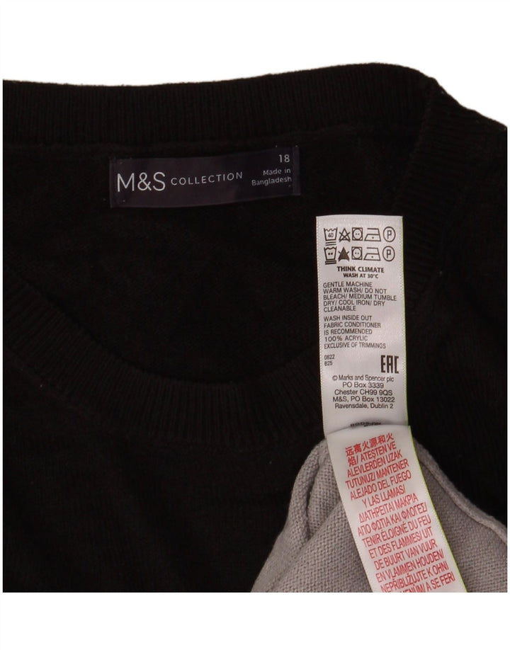 Marks & Spencer Womens Crew Neck Jumper Sweater UK 18 XL Multicoloured