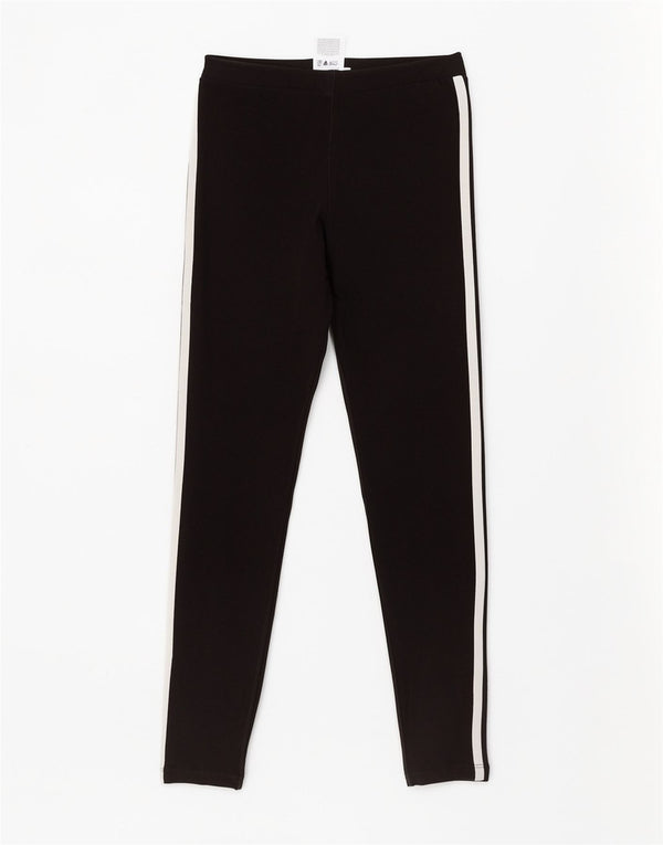 Adidas Womens Leggings UK 8 Small Black Cotton Sports