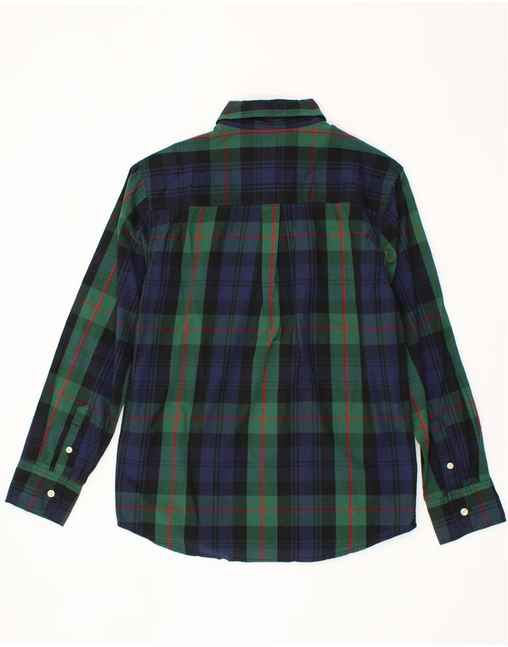 CHAPS Boys Shirt 10-11 Years Medium Green Check Cotton Vintage Chaps and Second-Hand Chaps from Messina Hembry 