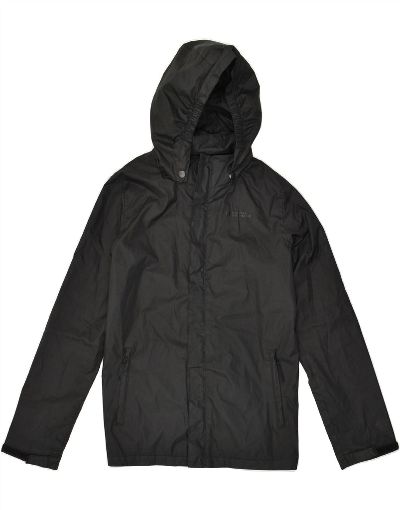 MOUNTAIN WAREHOUSE Boys Hooded Rain Jacket 12-13 Years Black Polyester | Vintage Mountain Warehouse | Thrift | Second-Hand Mountain Warehouse | Used Clothing | Messina Hembry 