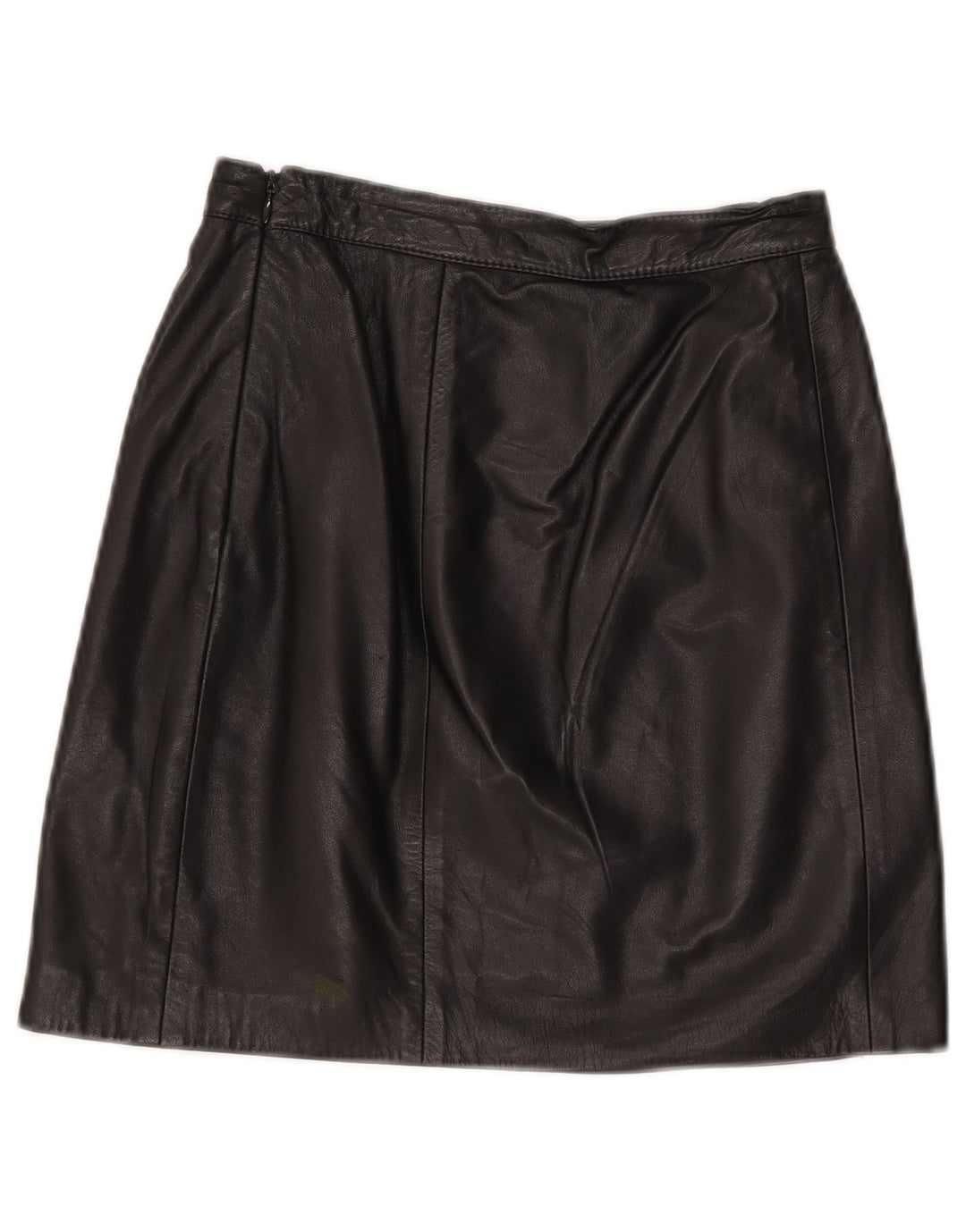 Vintage Womens Mini Leather Skirt W24 XS Black