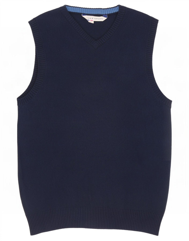 Crew Clothing Mens Vest Tank Top Small Navy Blue Cotton