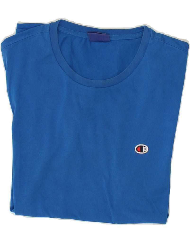 CHAMPION Mens T-Shirt Top Medium Blue | Vintage Champion | Thrift | Second-Hand Champion | Used Clothing | Messina Hembry 