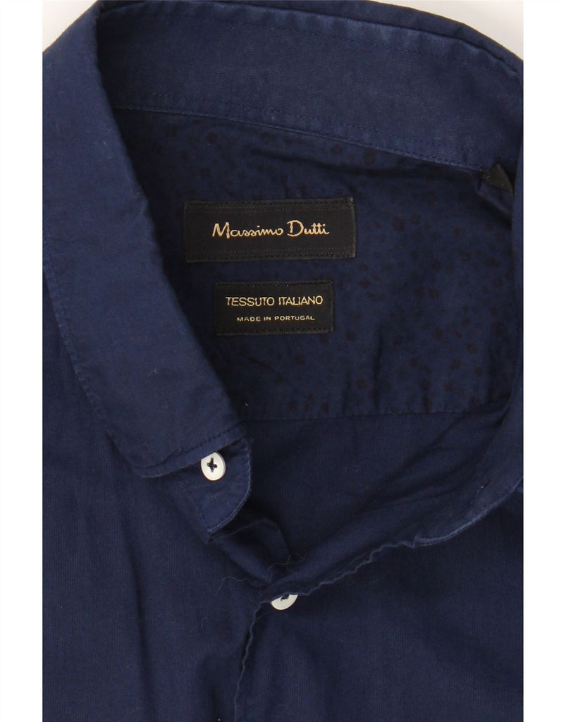 MASSIMO DUTTI Mens Shirt XL Navy Blue Vintage Massimo Dutti and Second-Hand Massimo Dutti from Messina Hembry 
