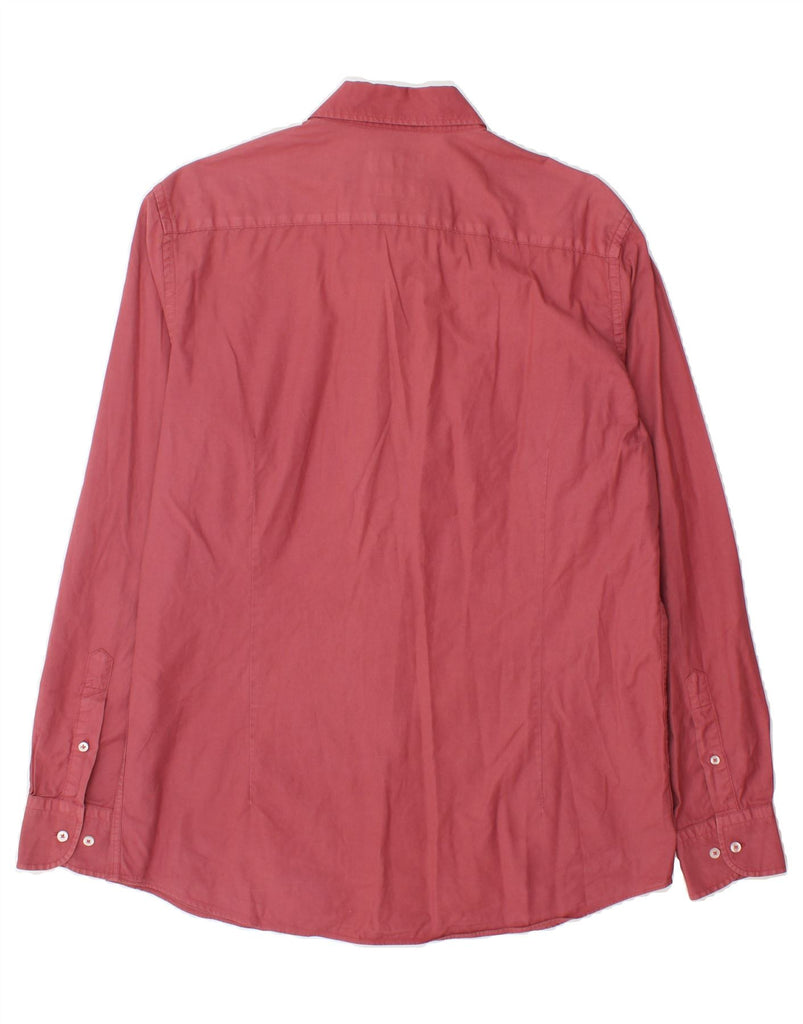 MASSIMO DUTTI Mens Shirt Large Red Cotton Vintage Massimo Dutti and Second-Hand Massimo Dutti from Messina Hembry 