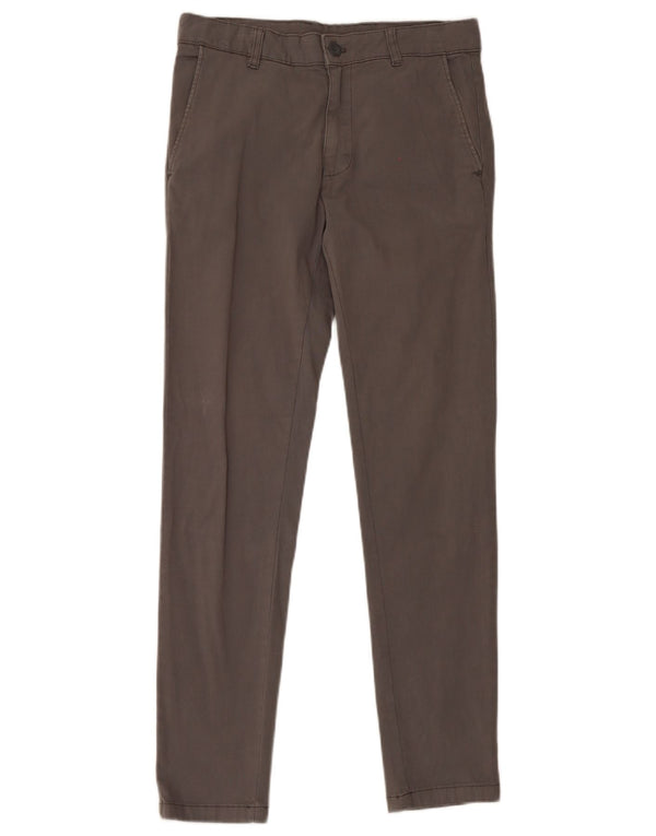 Zara Mens Slim Chino Trousers EU 38 Small W30 L30 Grey Cotton