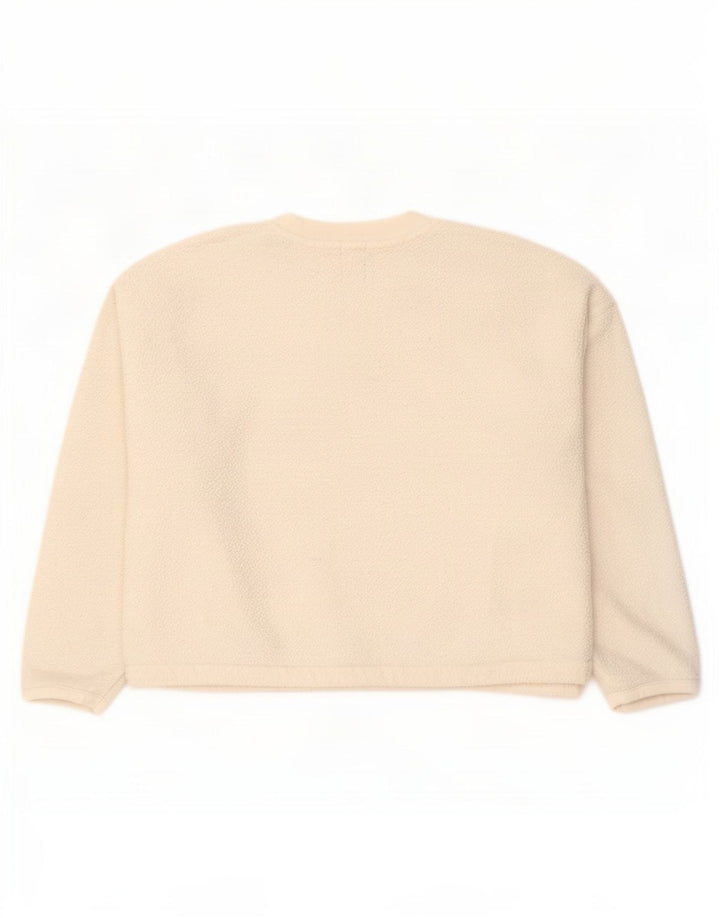 Gap Womens Fleece Jumper UK 16 Large Off White Polyester