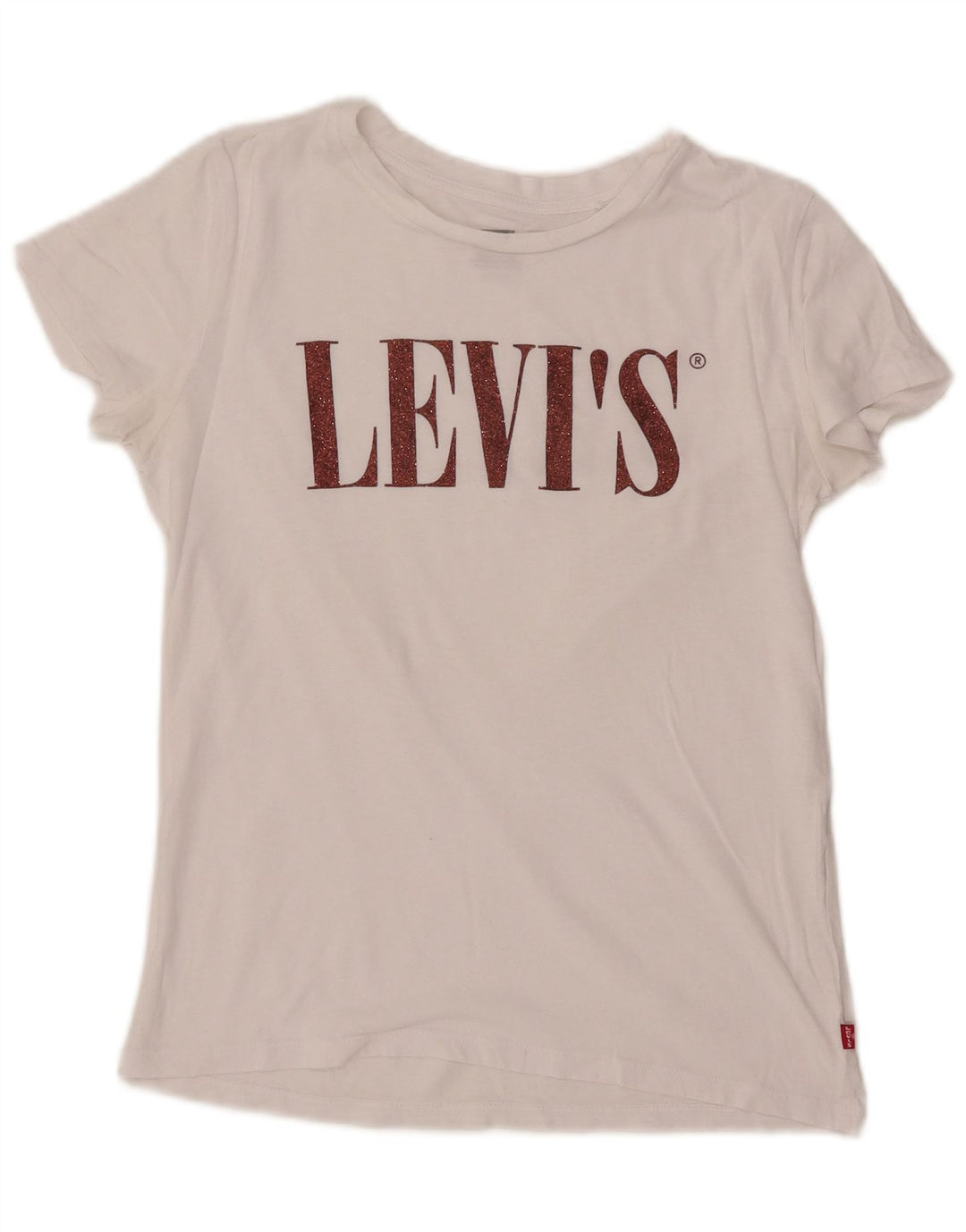 LEVI'S Womens Graphic T-Shirt Top UK 10 Small White