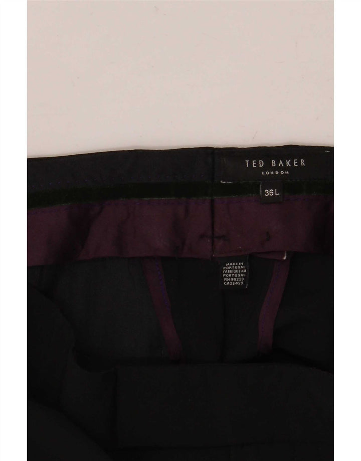 Ted Baker Mens Straight Suit Trousers W36 L36 Black