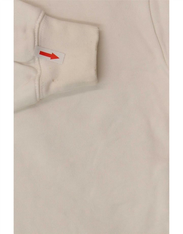 Champion Womens Oversized Graphic Sweatshirt Jumper UK 10 Small White