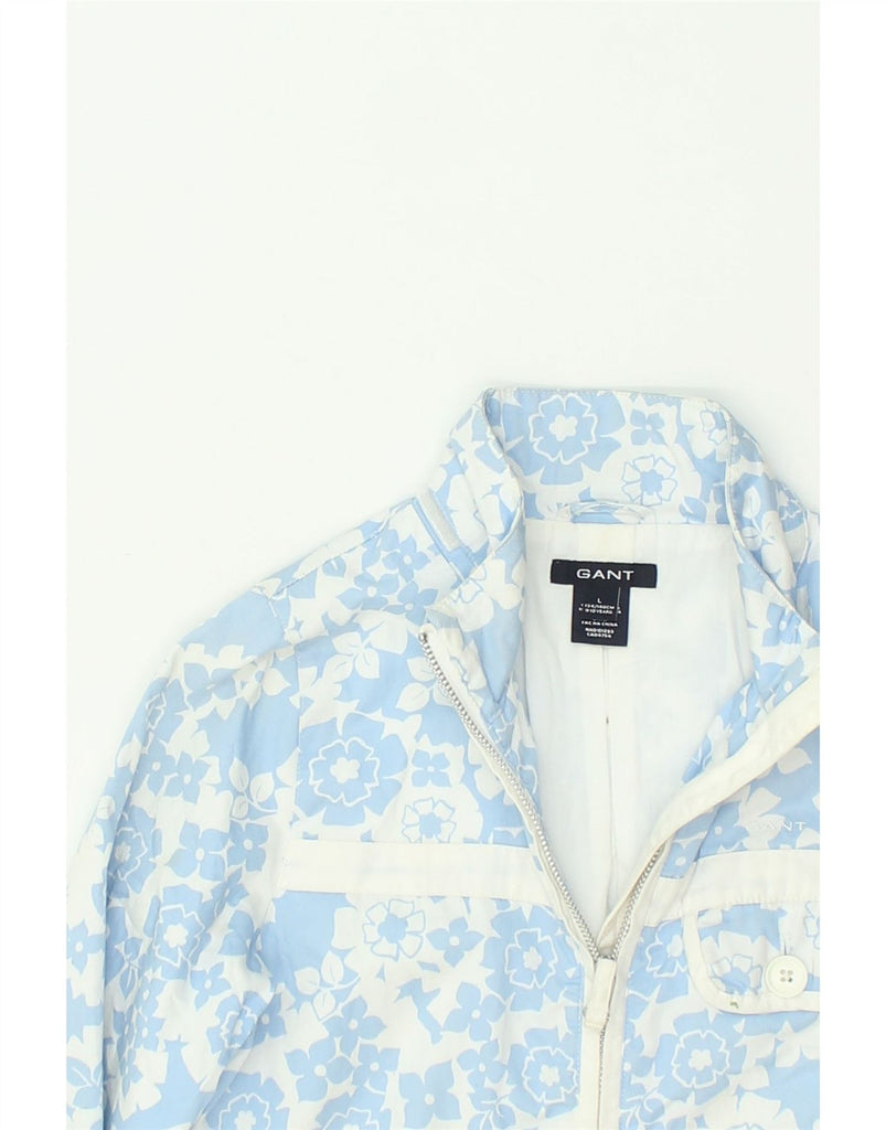 GANT Girls Bomber Jacket 9-10 Years Large Blue Floral Cotton | Vintage Gant | Thrift | Second-Hand Gant | Used Clothing | Messina Hembry 