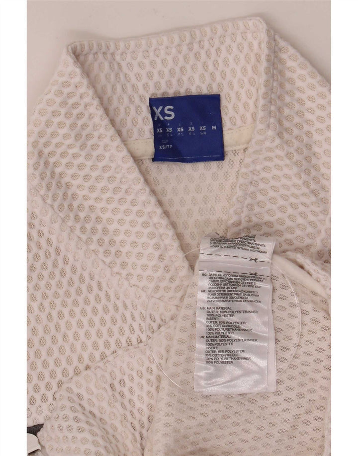 Reebok Womens Tracksuit Top Jacket UK 4/6 XS White Colourblock Polyester