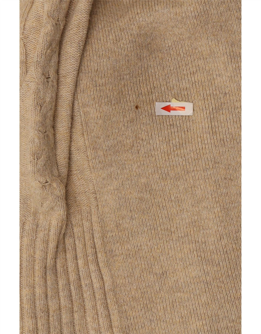 Tommy Hilfiger Womens Cardigan Sweater UK 14 Medium Beige Cotton