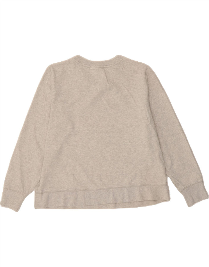 EDDIE BAUER Womens Graphic Sweatshirt Jumper UK 16 Large Grey Cotton Vintage Eddie Bauer and Second-Hand Eddie Bauer from Messina Hembry 