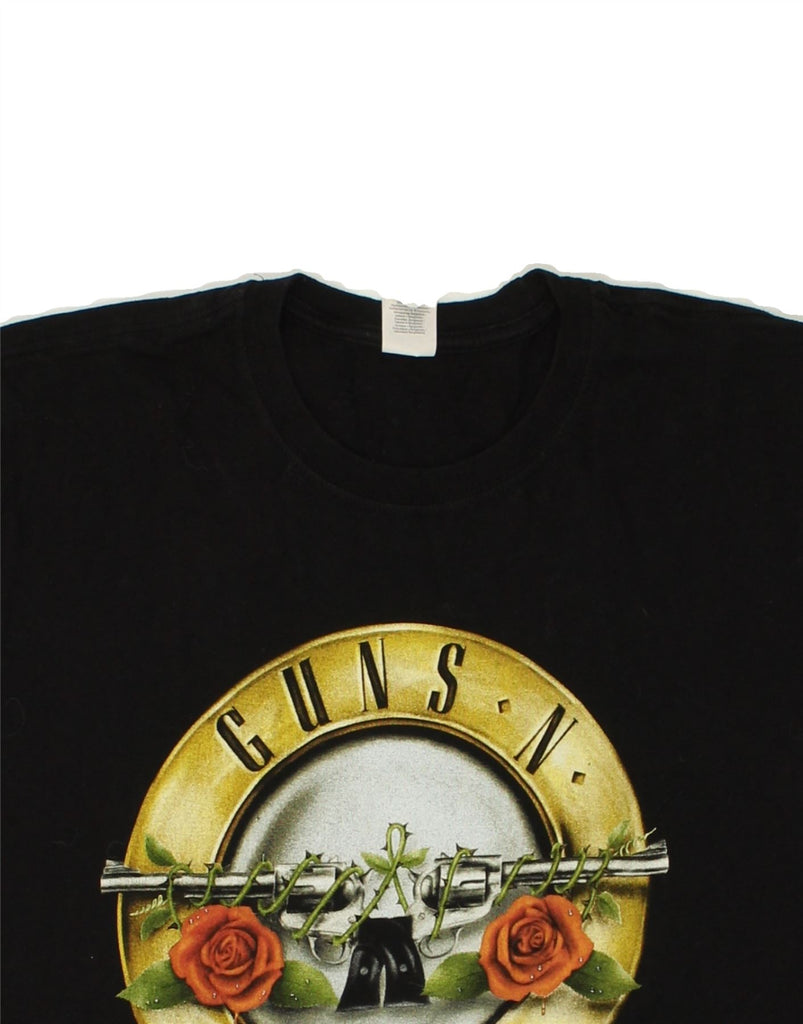 VINTAGE Mens Guns & Roses Graphic T-Shirt Top Medium Black Cotton | Vintage Vintage | Thrift | Second-Hand Vintage | Used Clothing | Messina Hembry 