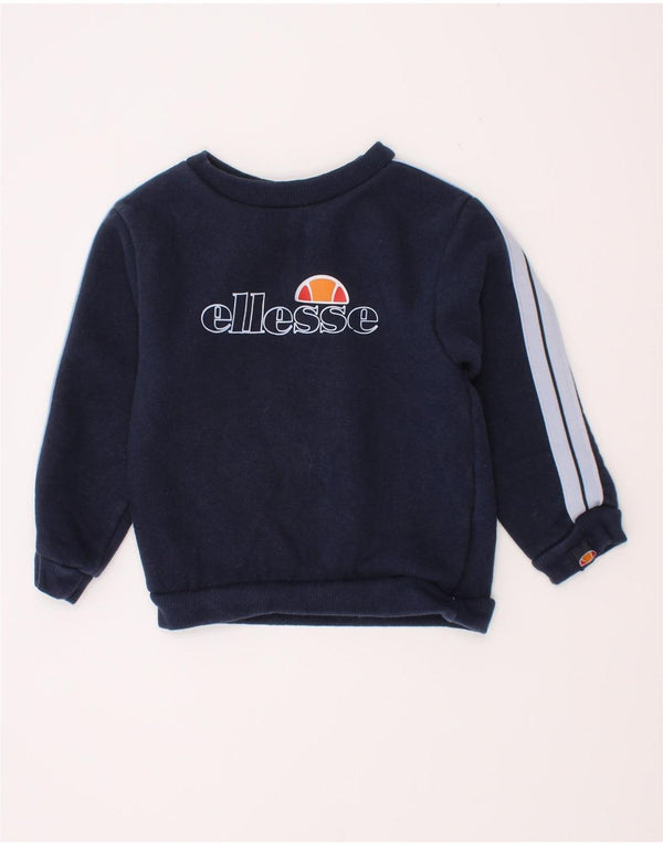 Ellesse Baby Boys Sweatshirt Jumper 18-24 Months Navy Blue Colourblock