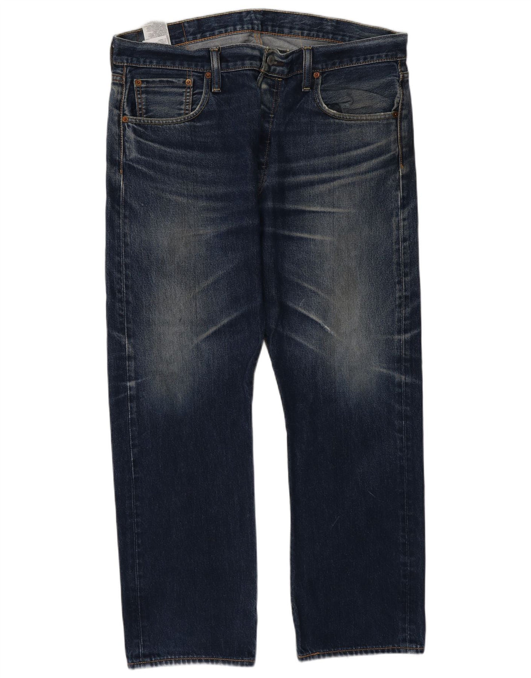 Levi's Mens 501 Straight Jeans W38 L30 Navy Blue Cotton