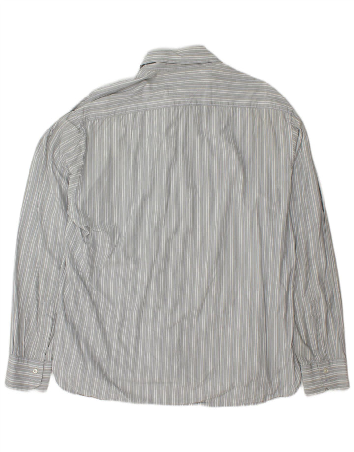 TOMMY HILFIGER Mens Shirt XL Grey Striped Cotton