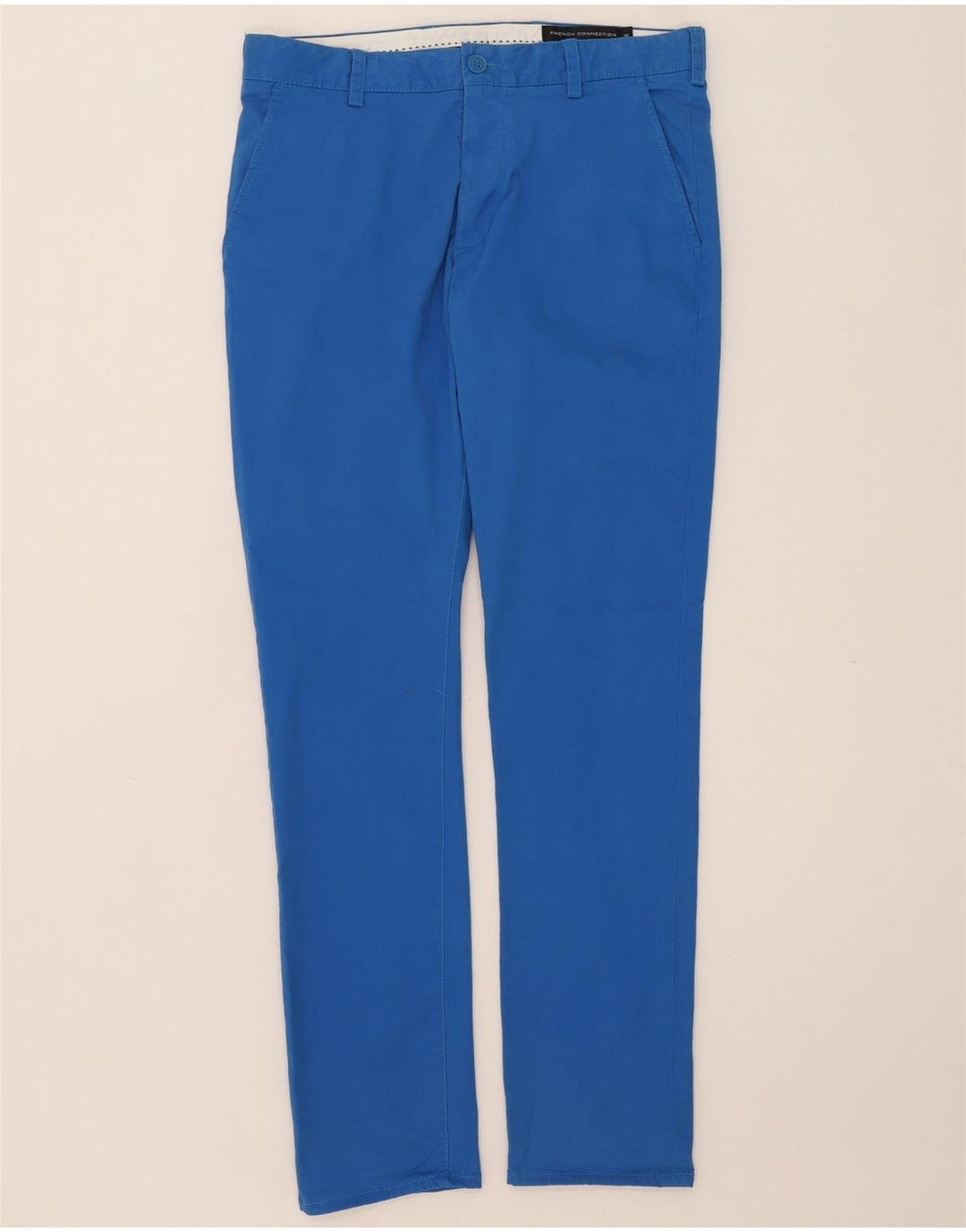 French Connection Mens Slim Chino Trousers W32 L32 Blue Cotton