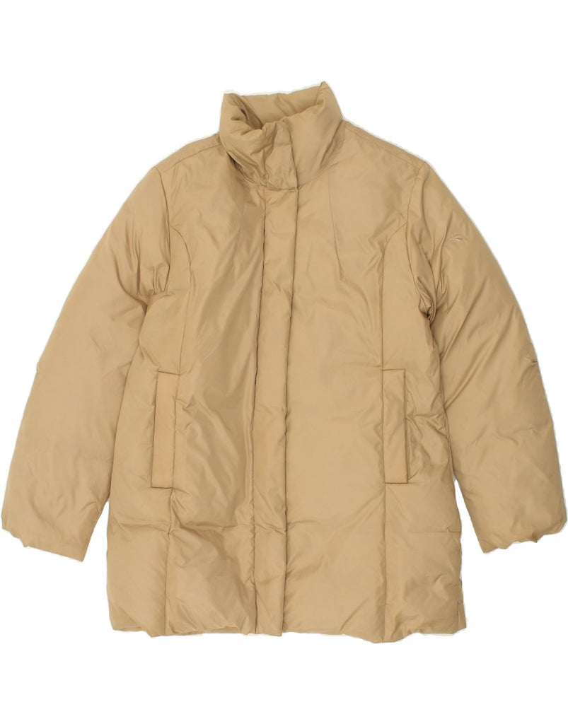 DIADORA Womens Oversized Padded Coat UK 10 Small Beige Polyester Vintage Diadora and Second-Hand Diadora from Messina Hembry 