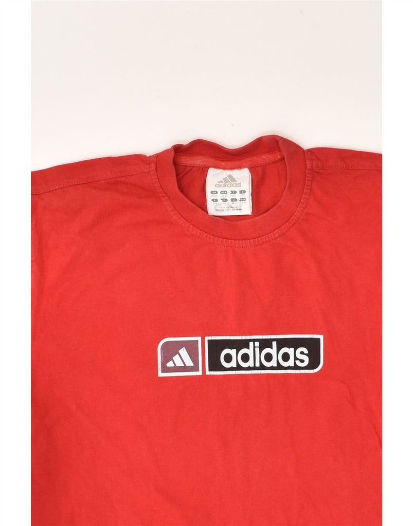 ADIDAS Boys Graphic T-Shirt Top 9-10 Years Red Cotton | Vintage Adidas | Thrift | Second-Hand Adidas | Used Clothing | Messina Hembry 