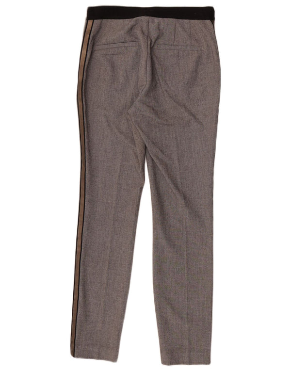 Zara Womens Skinny Chino Trousers XS W24 L27 Grey Colourblock