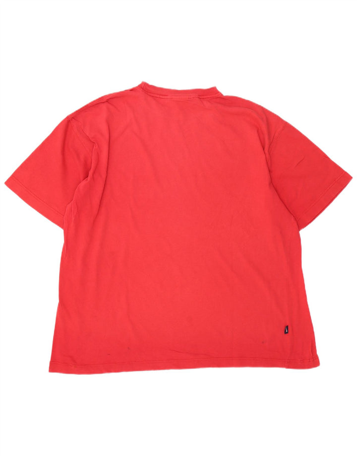 Reebok Mens T-Shirt Top Large Red Cotton