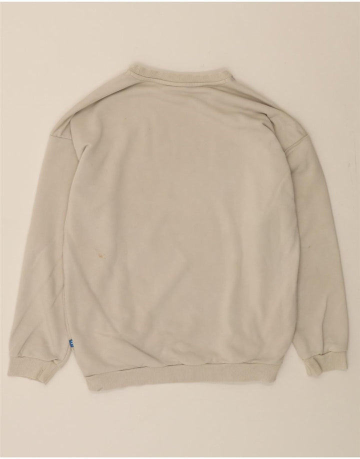 ADIDAS Womens Graphic Sweatshirt Jumper UK 14 Large Grey Cotton Vintage Adidas and Second-Hand Adidas from Messina Hembry 