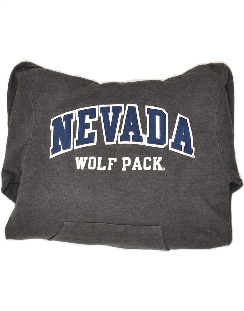 CHAMPION Mens Nevada Wolf Pack Graphic Hoodie Jumper XS Grey Cotton | Vintage Champion | Thrift | Second-Hand Champion | Used Clothing | Messina Hembry 