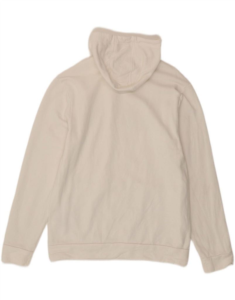 CALVIN KLEIN Mens Performance Graphic Hoodie Jumper Large White Cotton Vintage Calvin Klein and Second-Hand Calvin Klein from Messina Hembry 