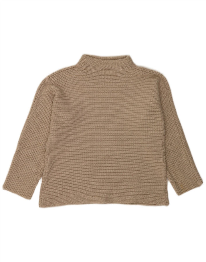 Marks & Spencer Womens Turtle Neck Jumper Sweater UK 8 Small Beige