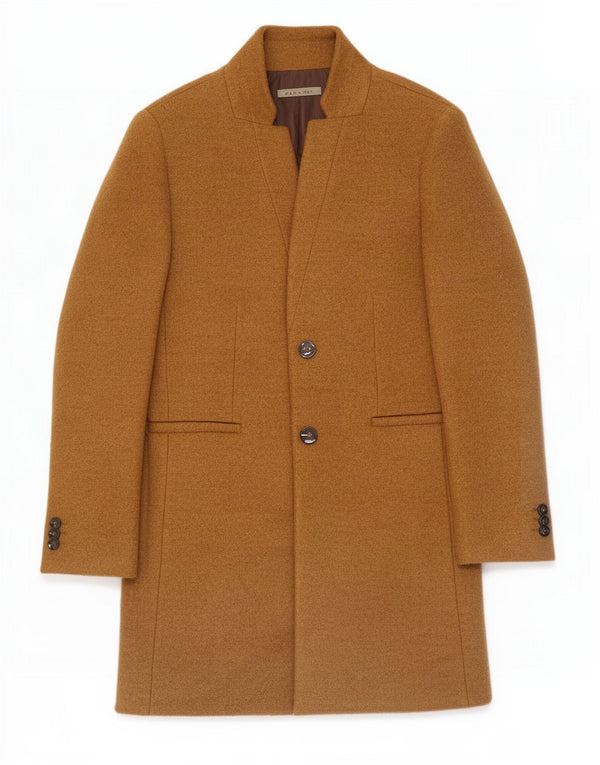 Zara Mens Overcoat UK 40 Large Beige