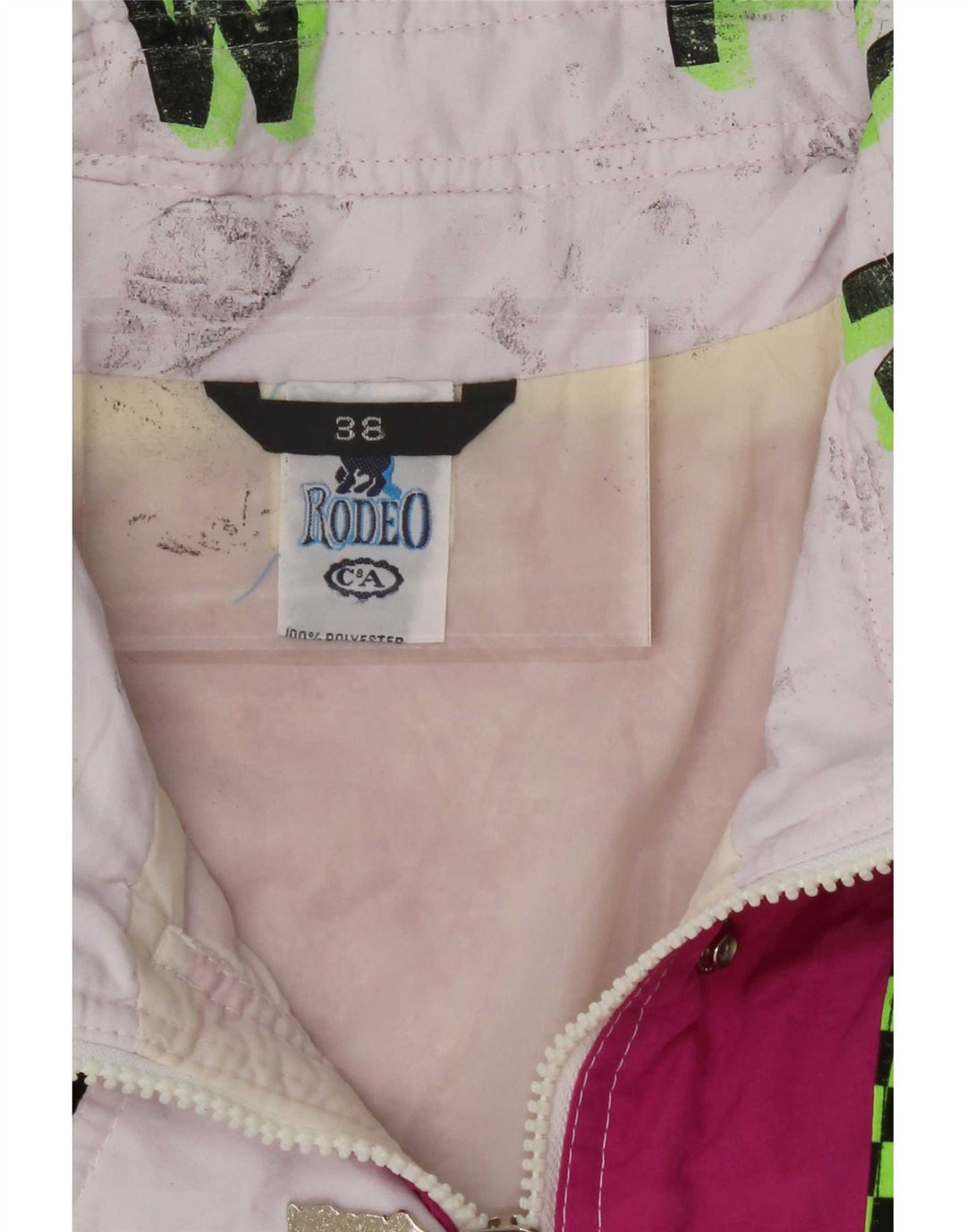 Rodeo Womens By C&A Ski Jacket EU 38 Medium White Colourblock Polyester