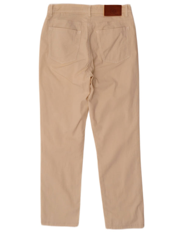 Trussardi Womens Slim Cropped Trousers IT 42 Medium W28 L25 Beige Cotton