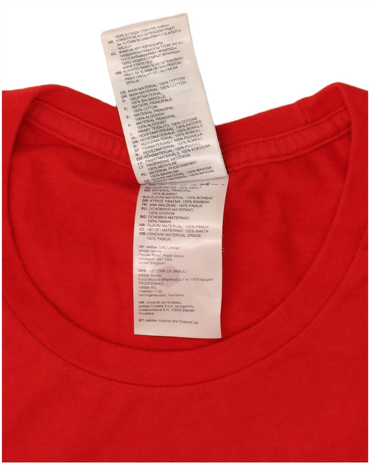 Adidas Mens Graphic T-Shirt Top Medium Red