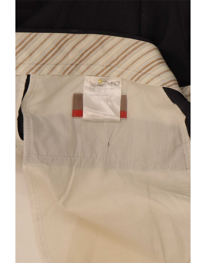 Marks & Spencer Mens Straight Suit Trousers W38 L33 Navy Blue Polyester