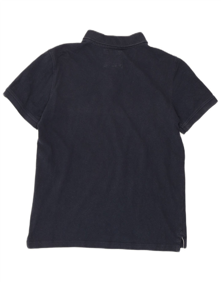 CREW CLOTHING Mens Polo Shirt Medium Navy Blue Cotton