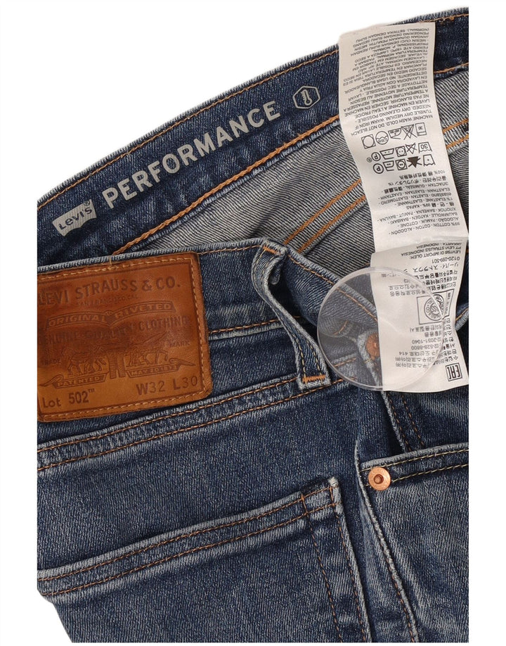 Levi's Mens 502 Tapered Jeans W32 L30 Blue Cotton