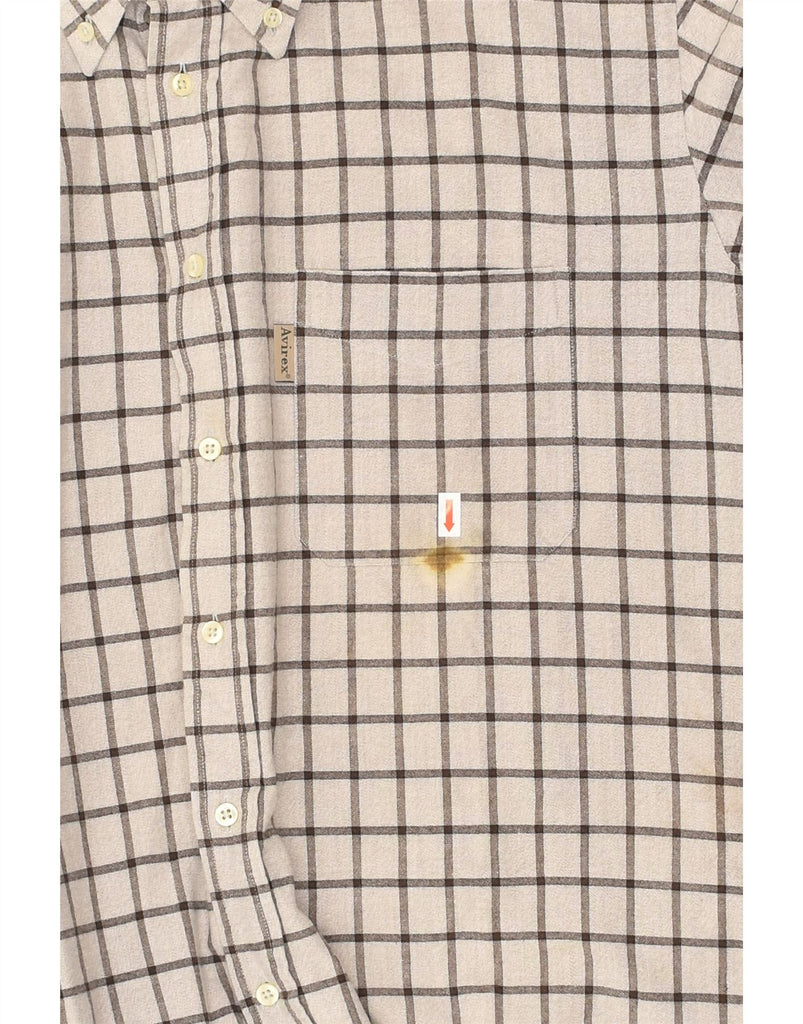 AVIREX Mens Shirt XL Grey Check Cotton | Vintage Avirex | Thrift | Second-Hand Avirex | Used Clothing | Messina Hembry 
