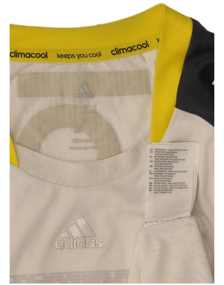 Adidas Mens Climacool Graphic T-Shirt Top Medium White Colourblock