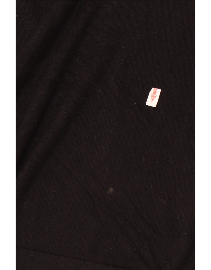 Hobbs Womens Long Sleeve Shift Dress UK 14 Large Black Cotton
